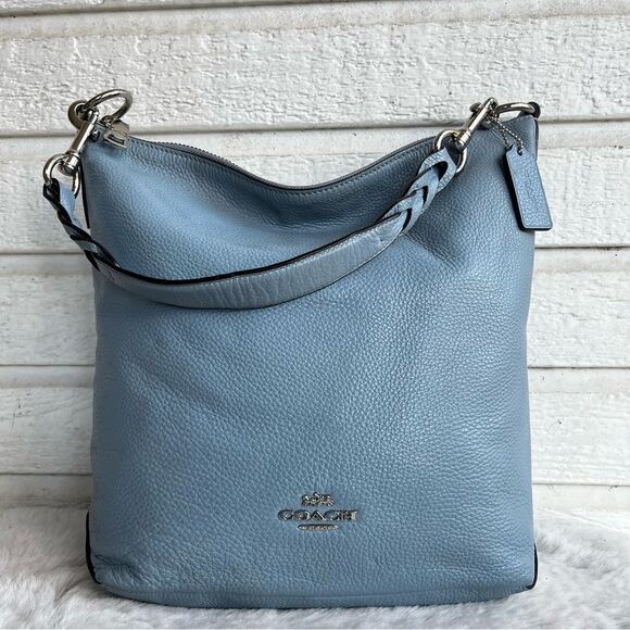 COACH Baby Blue Hobo Abby Duffle Shoulder Bag 31507 Bucket Bag - Picture 2 of 13